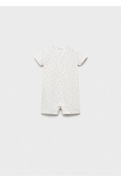 MANGO Baby Pamuklu kısa pijama takımı