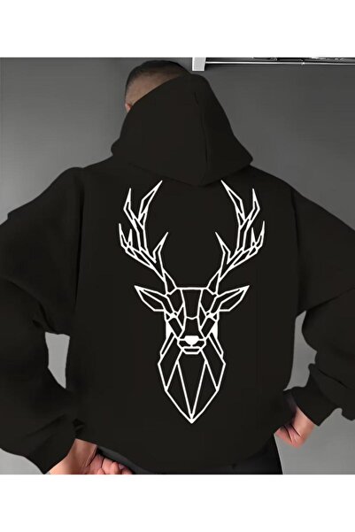 COHERENT Hanorac cu glugă supradimensionat din bumbac, imprimat personalizat,...