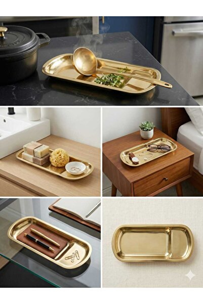 LOVYCO Gold Metal Dirty Spoon Coaster and Ladle Coaster - Stainless Steel Cou...