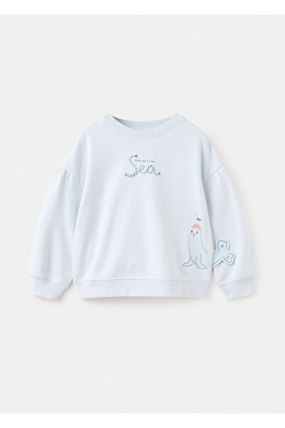 MANGO Baby Fok desenli sweatshirt