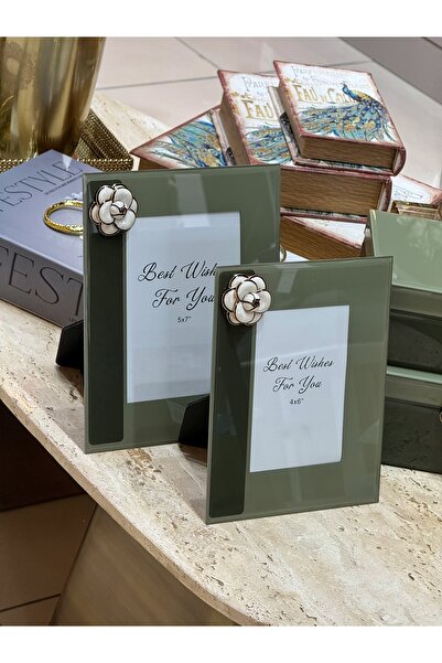 YASAR CONCEPT Ramă foto din sticlă Amoria Verde 13x18 Cm