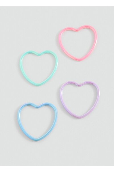 MANGO Kids 4'lü kalp desenli bileklik seti