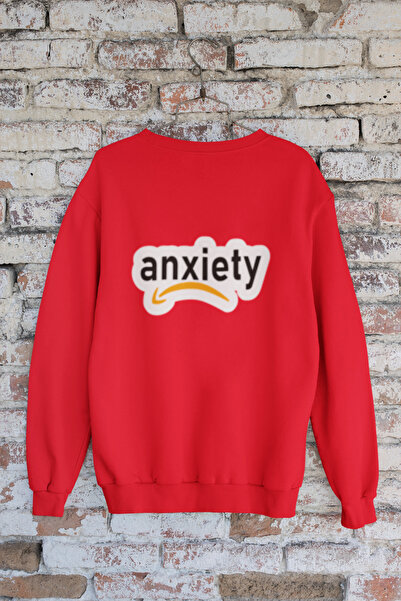 MG Anxiety Printed Cotton Long Sleeved 3-Thread Shardoon Unisex Sweatshirt