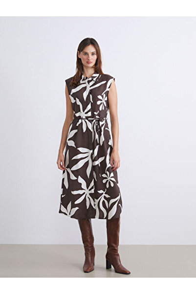 LC Waikiki Unique Products from Freezen Store I Floral Belted Shirt Dress