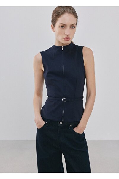 MANGO Woman Fermuarlı yelek