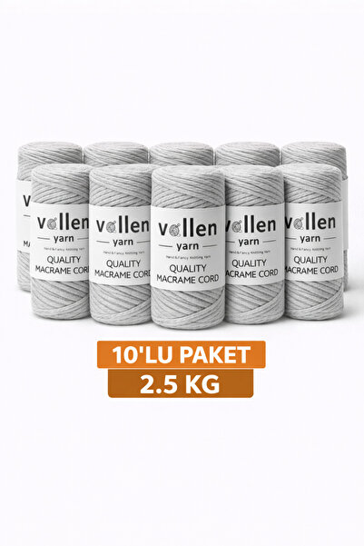 vollen yarn Сканована макроме-нитка 3 мм Сканована бавовняна макроме-нитка, п...