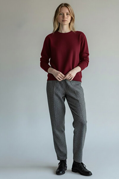 BİLGENS BUTİK Women's Elastic Waist Winter Trousers