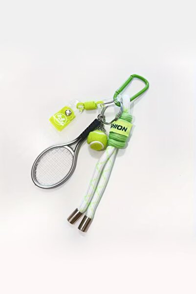 İLKYAZ Tennis Racket Mint Bag Charm and Bag Accessory Keychain (Bag Not Inclu...