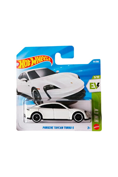 HOT WHEELS , Porsche Taycan Turbo S, white, 1:64