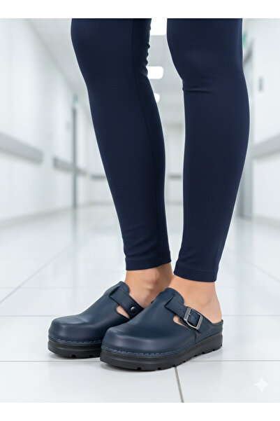 uway Women's Leather Closed-Front Adjustable Buckle Comfortable Flexible Nurs...