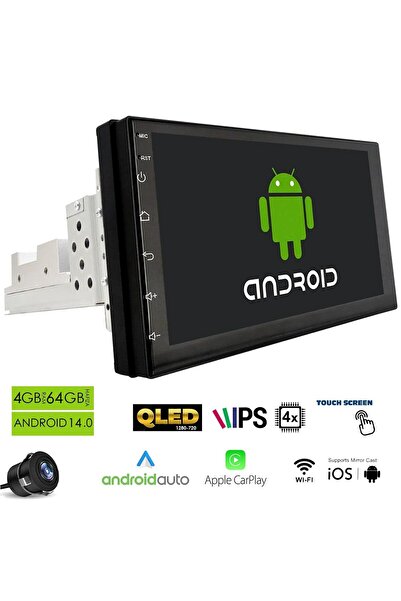 Dynamat RK-4007 Android Double Single Dın 7 İnç 4+64GB 4 Çekirdek Android 14