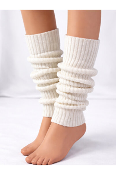 Shocks özgür ruhlara Doğal Yün 2'li Tozluk Fitilli Kışlık Kadın Dizlik Kalın ...