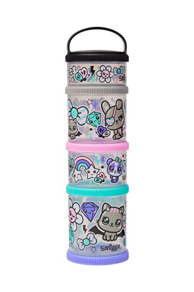 SMIGGLE حاويات تخزين كبيرة قابلة للتكديس من تريل بليزر - مزيج أسود