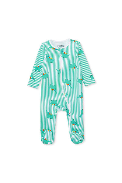 ebebek Hello Baby HelloBaby HelloBaby Erkek Bebek Patikli Tulum Dinozor Baskı...