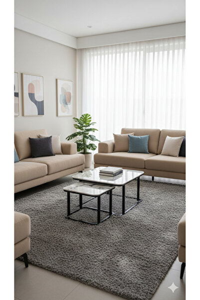 co arma Ceramic coffee table, 2 pieces: center table 70x70cm, side table 60x6...