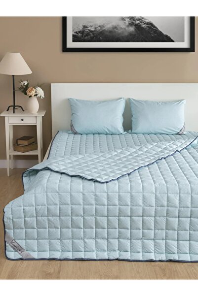 homewell لحاف كبير الحجم مبطن ومربع الشكل من الصوف الإنجليزي النقي 100%، مضاد...