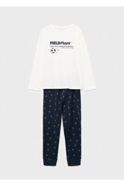 MANGO Kids Tavşan desenli uzun pijama yakımı