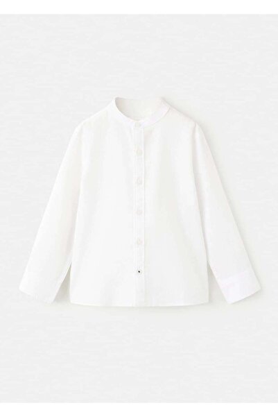 MANGO Baby Hakim yaka keten gömlek