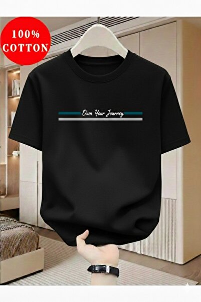 gencerco Unisex T-shirt με στάμπα  "Own Your Journey " σε κανονική γραμμή