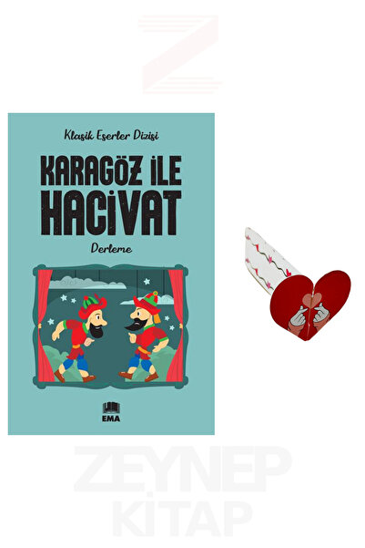 Ema Kitap Karagöz İle Hacivat (Klasik Eserler Dizisi) Kalp Ayraç Hediye