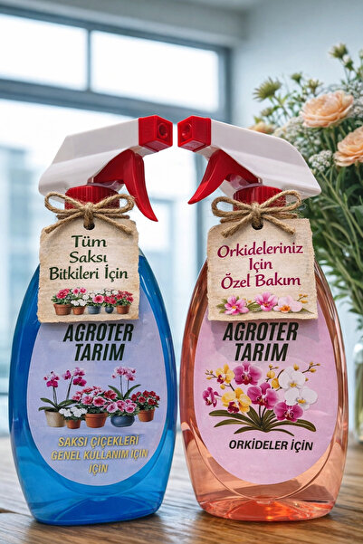 Agroter Tarım Genel Kullanım ve Orkide İçin Bitki Bakım Seti – 2’li Set Çiçek...