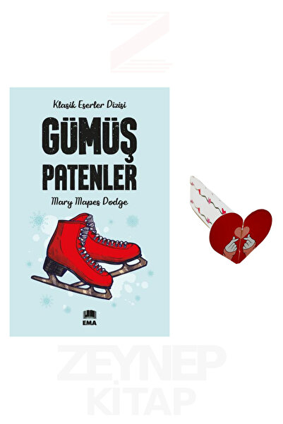 Ema Kitap Gümüş Patenler (Klasik Eserler Dizisi) Kalp Ayraç Hediye