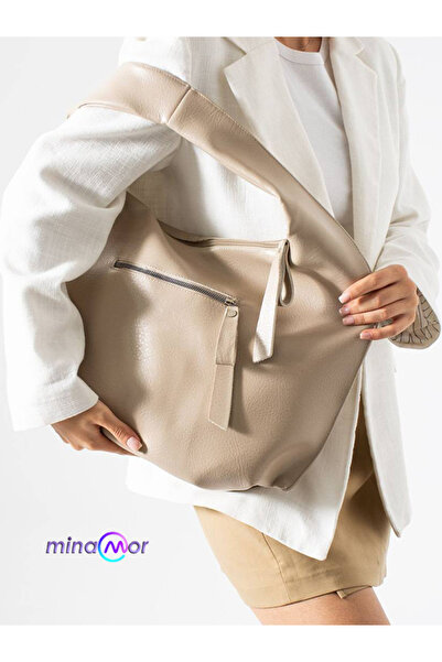 Minamor Γυναικεία τσάντα ώμου μεγάλου μεγέθους Salaç