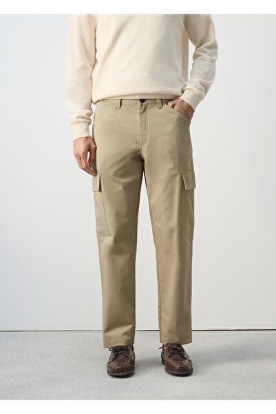 MANGO Man %100 pamuk kargo pantolon