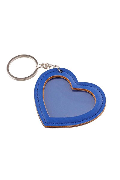 OEM Eco-Leather Keychain with Photo Insert, Heart Shape – Personalized Gift