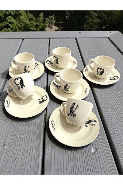 Artistic Quality Decorative Mustafa Kemal Atatürk Printed Porcelain Turkish C...