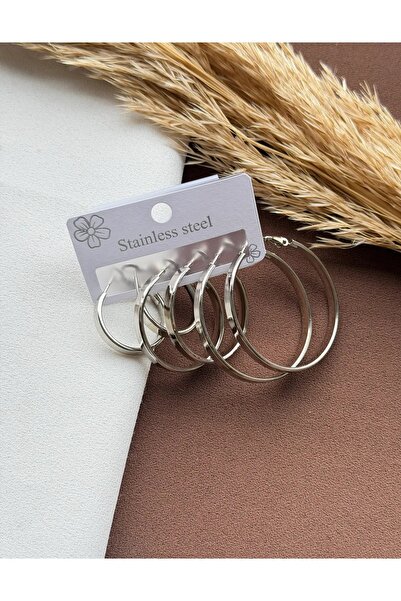 LİLİA Steel Bricks of Bragade Ring Earrings