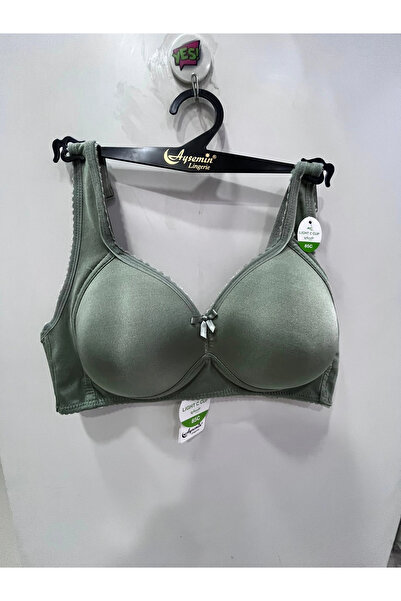 NERGIZ Women's C Cup Underwire-Free Gathering Bra in Mint Green