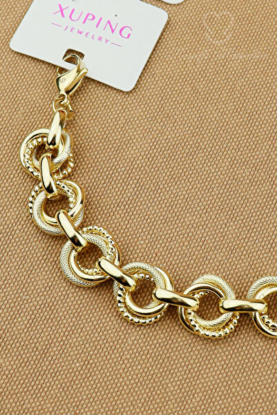 Keyifli Hayaller xuping bileklik - Xuping Vip Kalın Halka Çizgi Burgu Sade 14...