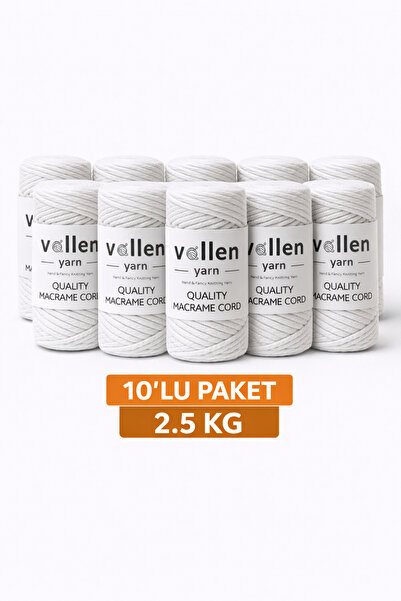 vollen yarn Češljani Makrame konac 3 mm Češljani P Pamuk Makrame konac 10' pa...