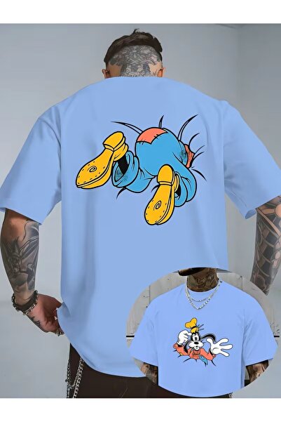 oneagılyazı Creative and Fun Goofy Printed Men's T-Shirt, Round Neck Casual a...