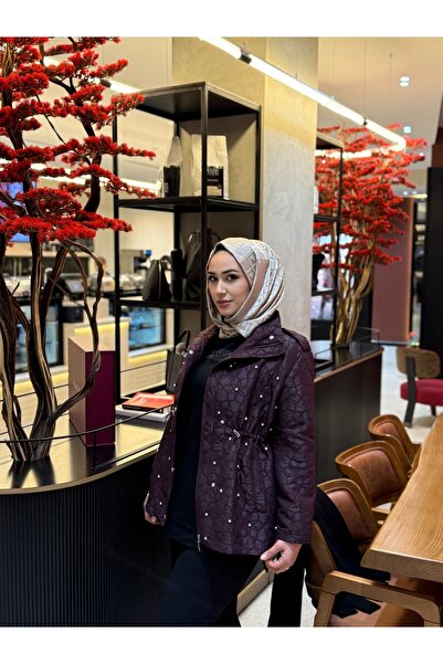 MODABERİLBUTİKK Taşlı kapitone ceket