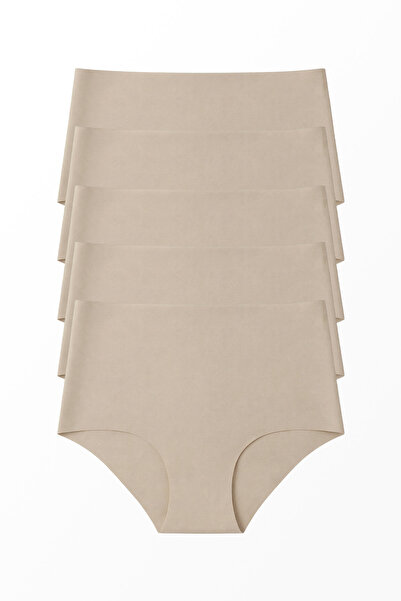 Stoykis 5 Adet Lazer Kesim Dikişsiz Yüksek Bel Kadın Külot Seti - Ekstra Esne...