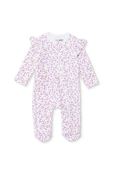 ebebek Hello Baby HelloBaby HelloBaby Kız Bebek Patikli Tulum Kirazlı Fermuar...