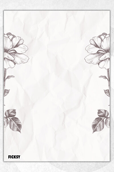 Ficksy A5 Floral Notepad Unlined Notebook - 50 Sheets - Memopad - Notepad - N...