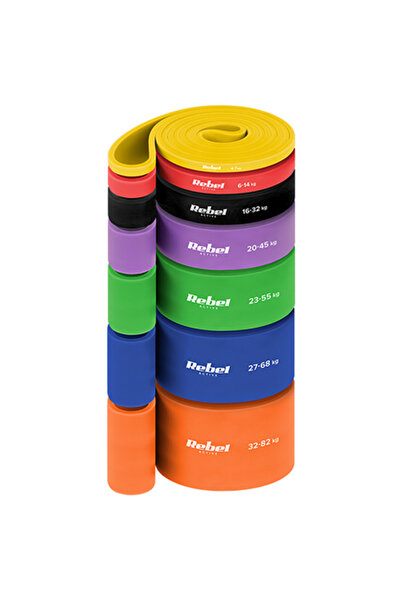 Rebel SET DE 7 BENZI ELASTICE DE RESISTENȚĂ 4-82KG ACTIVE