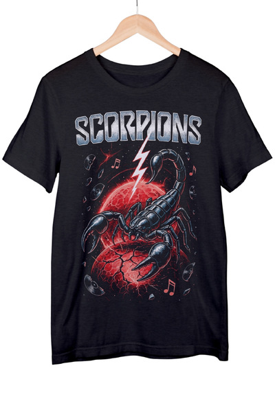 Texclusive Scorpions T-Shirt Black Unisex Scorpion Tshirt Cotton Combed Cotton