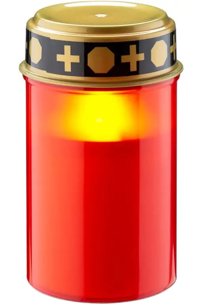 OEM Candela lumanare cu LED rosie cu palpaire IP44 2xAA Goobay 77757