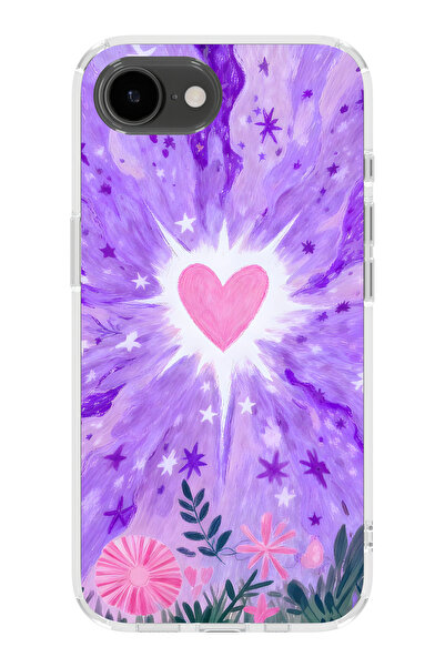 moonset Iphone 16E Uyumlu Baskılı Yumuşak Silikon Şeffaf Telefon Kılıfı