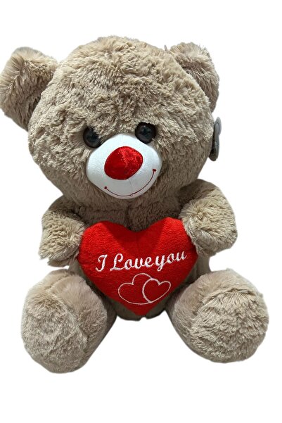 petitbee home دمية دب قطيفة لطيفة على شكل قلب مكتوب عليها أحبك، مقاس 50 سم