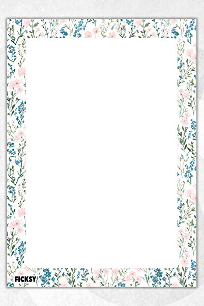 Ficksy دفتر ملاحظات A5 بدون خطوط - 50 ورقة - مذكرة - دفتر ملاحظات - ورق ملاحظات