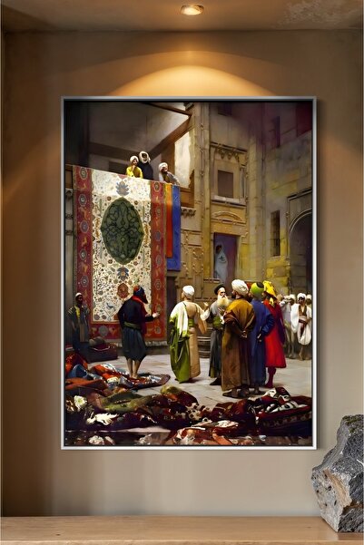 ARTAN GALLERY İtalyan Kadife Oryantal Halı Pazarı Duvar Tablosu | Çarşı | Yağ...
