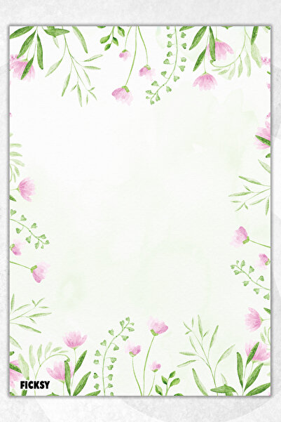 Ficksy A5 Floral Notepad Unlined Notebook - 50 Sheets - Memopad - Notepad - N...