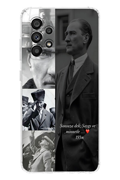 moonset Samsung Galaxy A13 Uyumlu Baskılı Yumuşak Silikon Şeffaf Telefon Kılıfı