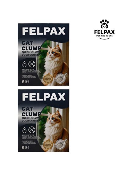 Felpax Premium Aktif Karbonlu Hızlı Topaklanan Kedi Kumu 6 LT x 2 Adet
