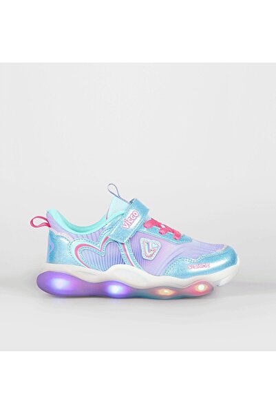 Vicco حذاء رياضي للأطفال لتقويم العظام مزود بإضاءة على شكل قلب باللون الأزرق